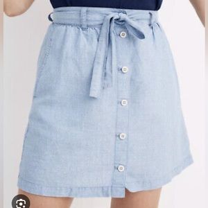 Madewell Chambray Mini Skirt